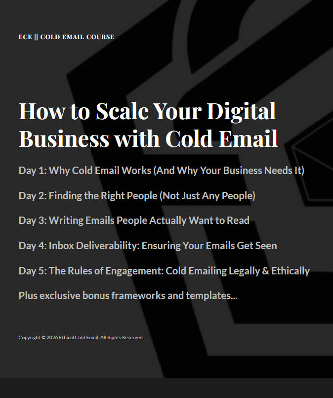 Ethical Cold Email || 5 Day Cold Email Course Ethical Cold Email || 5 Day Cold Email Course